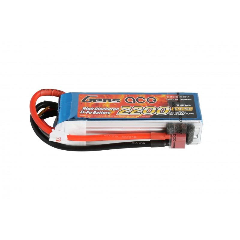 Gens ace 2200mAh 3S 45C Lipo battery